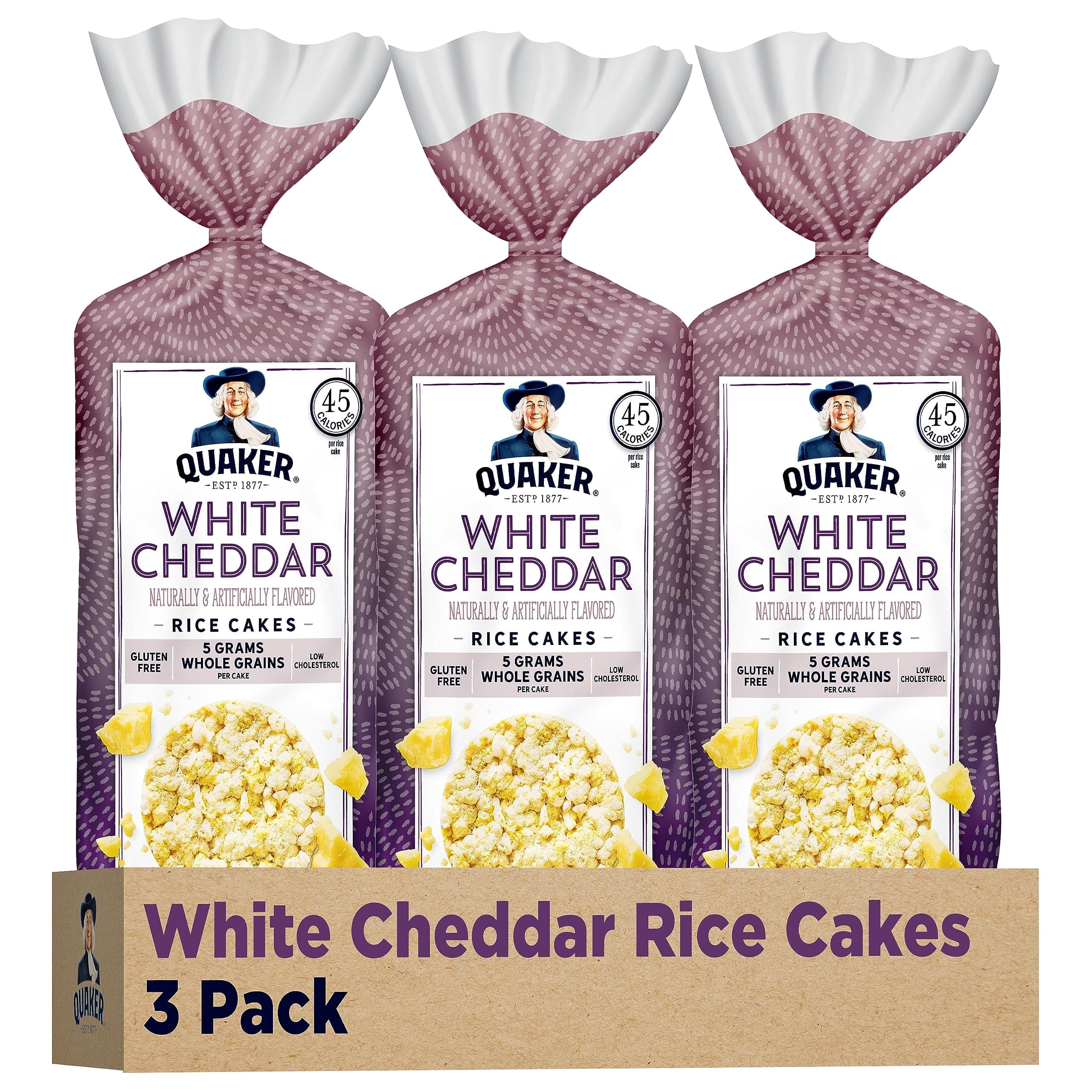 Large Rice Cakes, White Cheddar, 5.5 Oz, Pack of 3