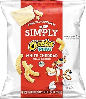 Cheetos Puffs White Cheddar Cheese Flavored Snacks, 10 Count