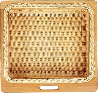 Wicker basket for modular kitchen | wicker basket for kitchen storage | Wicker basket for onion, patato (Without Partition, 22.5" W (564mm) X 20" L X 8" H))