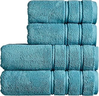 Christy Antalya Large Bath Towels | Set of 4 | 100% Turkish Cotton | 600GSM | Soft Plush Luxury Towel Set | 2 Bath Towels 2 Hand Towels | Quick Dry | Jade Teal
