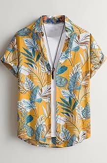 Leriya Fashion Men's Rayon Shirt - Summer Button Down Shirts | Half Sleeve Printed |Formal |Casual Stylish Shirt's for Man