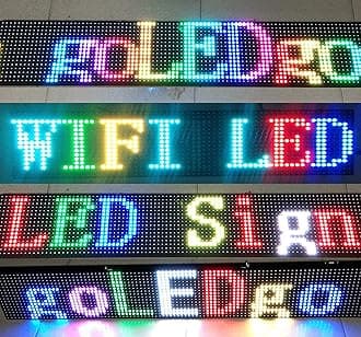 FULL COLOR LED SIGN, Splash WaterProof UV Proof, Programmable Scrolling LED Message Marquee Sign,Metal Case,Ultra thin