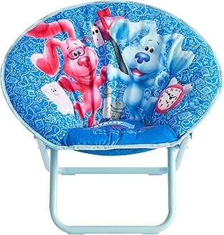 Nickelodeon Blues Clues Toddler 19” Folding Saucer Chair with Cushion, Ages 3+, Polyester