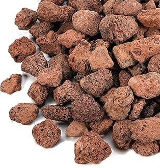 GasSaf 10 Pounds Red Lava Rocks for Fire Pit, Fireplace, Gas Fire Tables, Gas Log Set, Decorative Landscaping Rocks for Indoor and Outdoor (0.8-1.2 Inch)