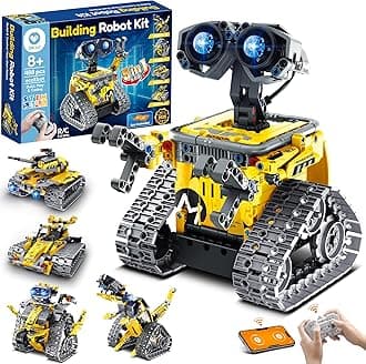 Sillbird Robot Building Kit with Remote Control STEM Gifts for Boys Age 8-13, Technic Coding Robotic Toys for Kids Birthday, Buildable 5in1 Models with 488 Pieces