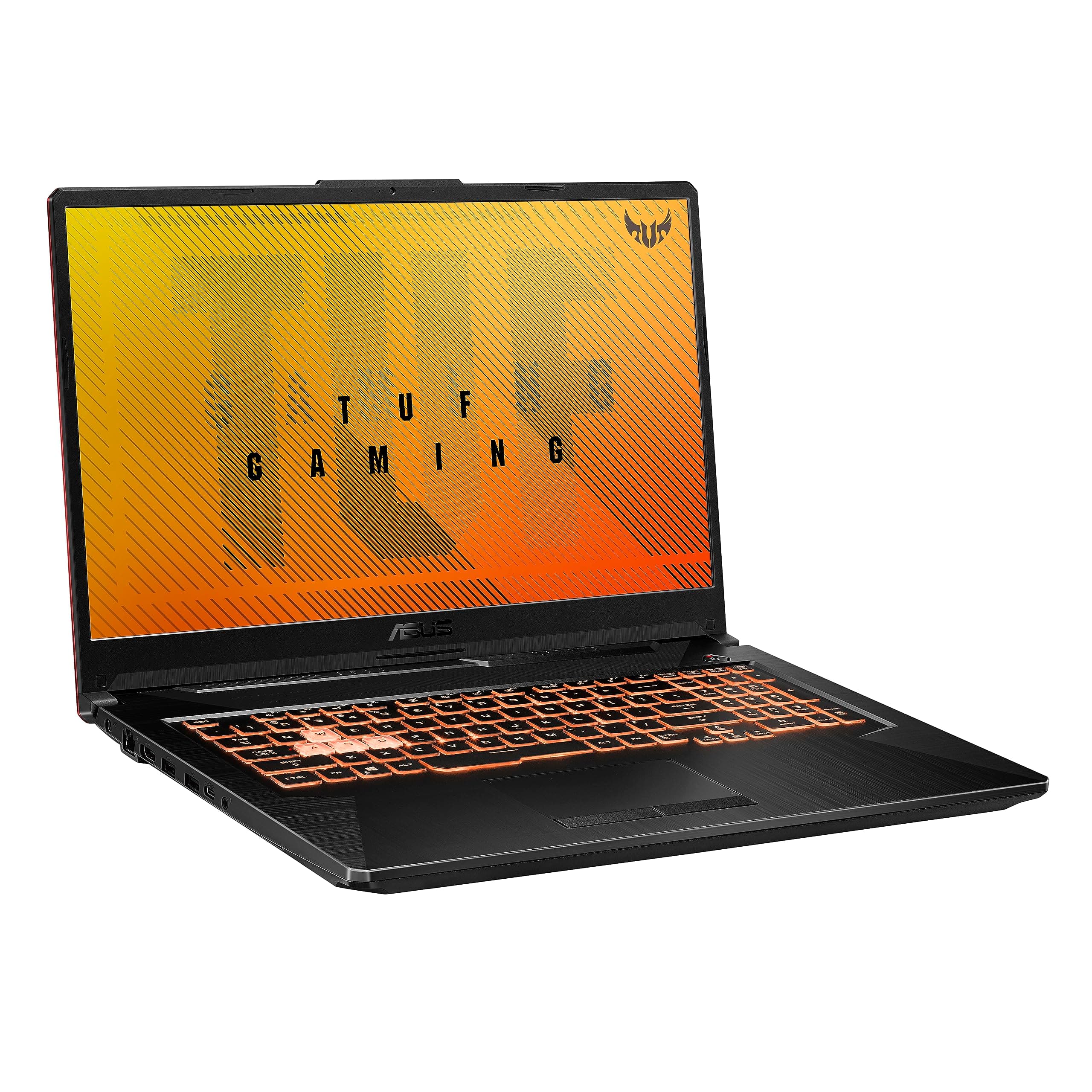 ASUS TUF Gaming A17 Gaming Laptop, 17.3†144Hz FHD IPS-Type Display, AMD Ryzen 5 4600H, GeForce GTX 1650, 8GB DDR4, 512GB PCIe SSD, RGB Keyboard, Windows 11 Home, Bonfire Black Color, FA706IH-RS53
