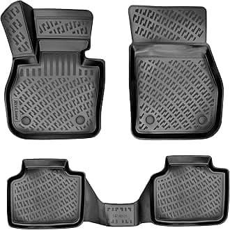 BMW X1 2023-2026 & X2 2024-2026 & Mini Countryman 2025-2026 Floor Mats 3D Custom Fit Rubber Car Mats Laser Measured Floor Liners All Weather Heavy Duty Odorless TPE (Front & Rear)