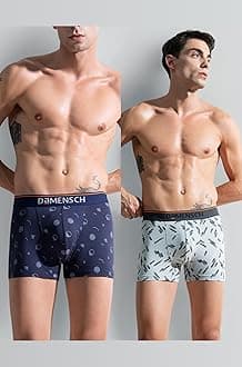- Pack of 2 Regular Fit Printed Cotton Blend Anti-Bacterial Moisture Wicking Breathable Microfiber Waistband Stretchable Deo Cotton Trunk for Men