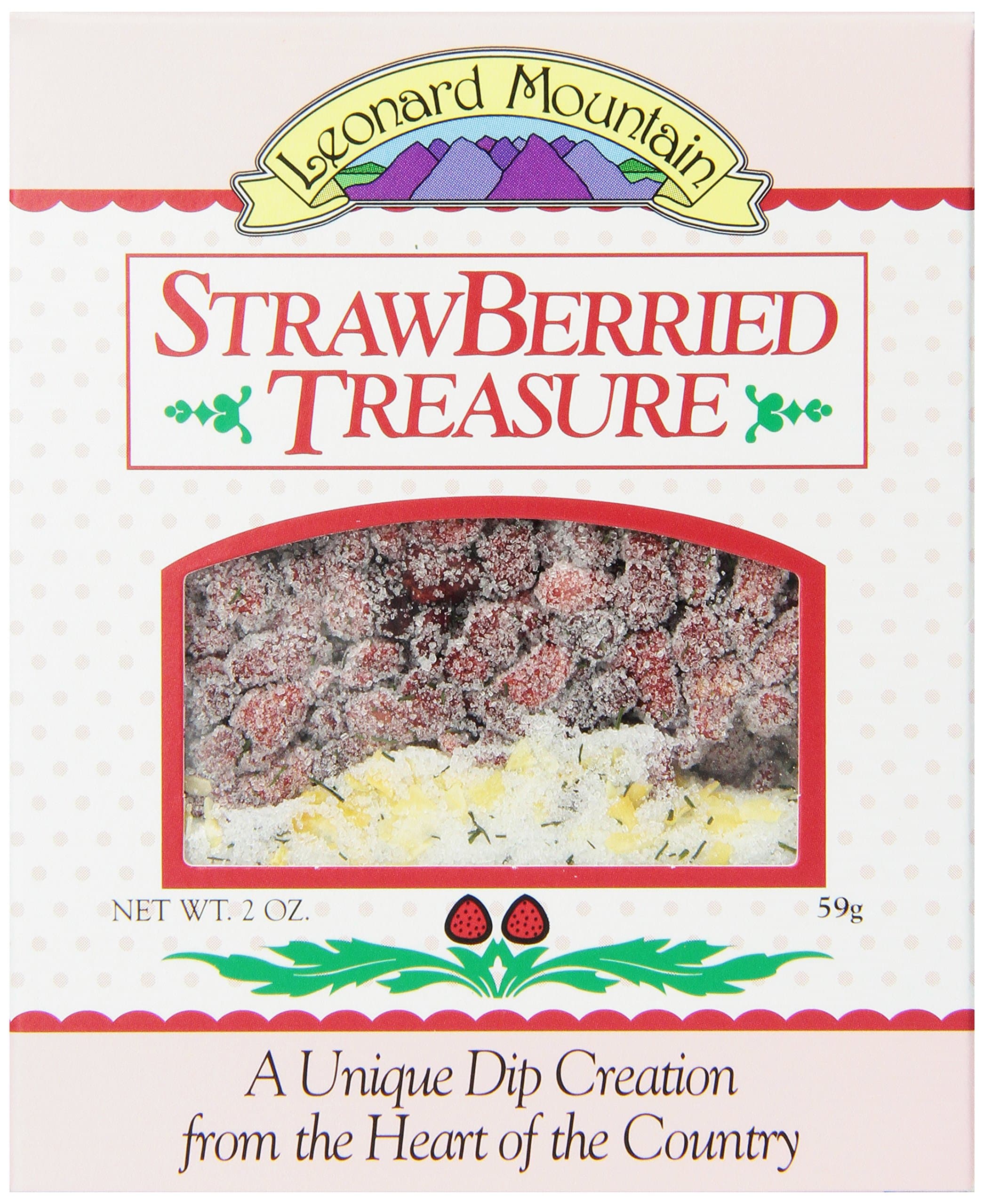 Leonard Mountain Strawberried Treasure Fruit Dip, 2-Ounce. Boxes (Pack of 6)
