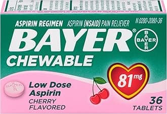 BayerChildren's Chewable, Children's Aspirin Pain Reliever, Cherry, 36 ct