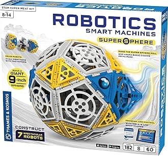 Thames & Kosmos Robotics: Smart Machines Super Sphere, Kids and Teens Science Kit, Learning Resources for Engineering, Physics, and Robotics, STEM Toys for Science Experiments, Age 8-14+