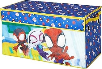 Idea Nuova Marvel Spidey and His Amazing Friends Collapsible Toy Storage Trunk, Durable with Soft Lid, 28.5"x14.5"x16"