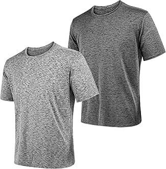 2&5 Pack Men's Sports T Shirts,Crew Neck Breathable Quick-Dry Short Sleeve, Lightweight Gym Tee for Athletic Running Casual