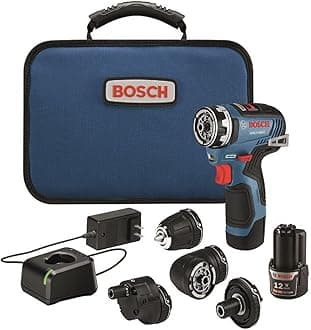 Bosch GSR12V-300FCB22 12V Max EC Brushless Flexiclick 5-In-1 Drill/Driver System with (2) 2.0 Ah Batteries