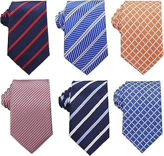 WeiShangLot 6 PCS Classic Men's Silk Tie Necktie Woven JACQUARD Neck Ties
