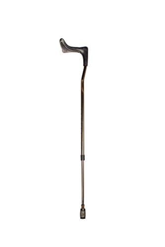 Stander Light Weight Walking Stick - Self Standing Cane - Ergonomic Handle & Shock Absorbing Tip - Height Adjustable(Left Handed)