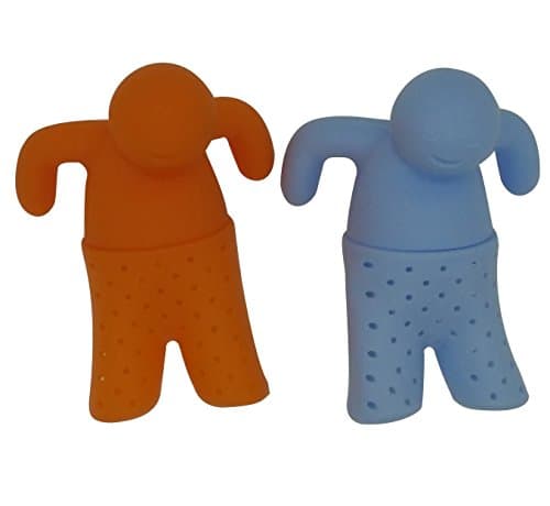 Kitchen Mr. And Ms. Tea Infuser - Super Cute Silicone Loose Leaf Herbal Tea Strainer For Large Mug Cup - Easy To Make Tea (Set of 2 )