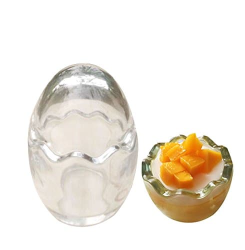 100ml Eggshell Shape Glass Pudding Jar Milk Jelly Cup 3oz Jam Container
