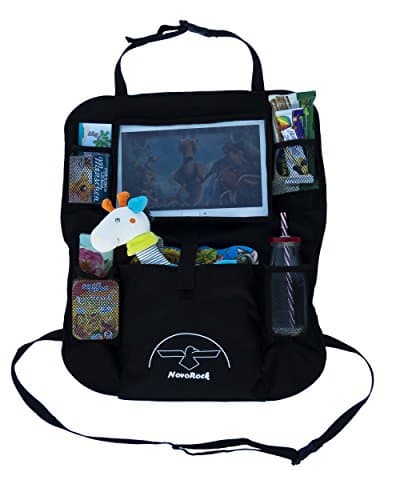 Children – Back Back Seat Organiser Double Sides Sorting Storage Bag Back Seat Protector/Car Seat Bag with Thick Quality for Ipad Tablet Stand, Kick Mats + Calendar Free