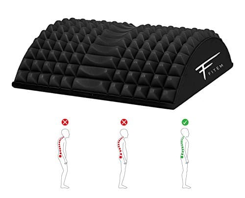 Fitem Lumbar Posture Corrector Spinal Decompression Arched Back Stretcher Massager, Relieves Muscle Pain, Stiffness, Backache and Trigger Points
