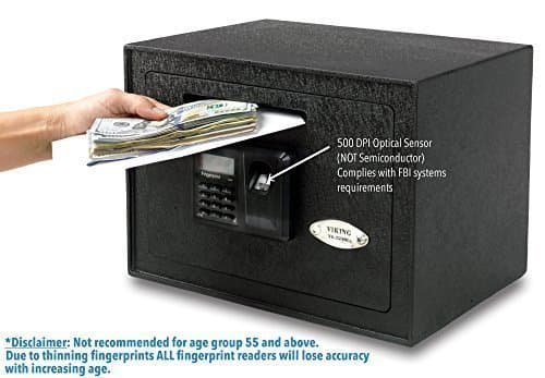 Viking Security Safe VS-25DBL Small Depository Biometric Safe Fingerprint Safe by Viking Security Safe