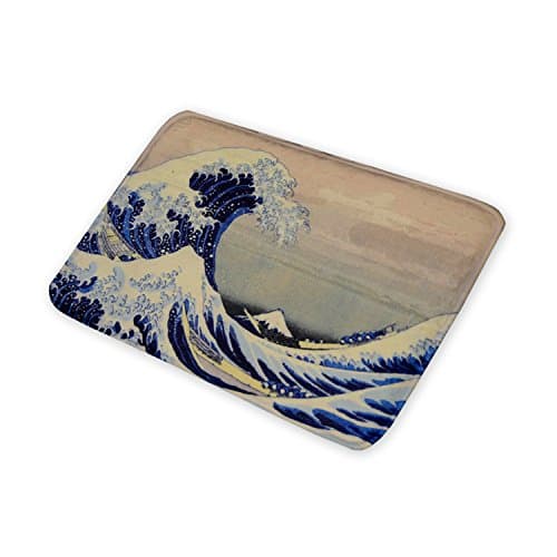 Japanese Classic Fuji thirty-six scenery Surf Printed Rectangular Floor Mat Non Slip Bathroom Carpets Kitchen Alfombras Rugs Kids Bedroom Stair Mats For Living Room