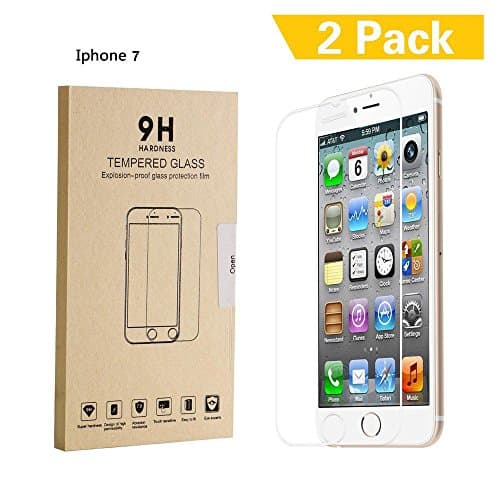 TIOVERY Tempered Glass Screen Protector for Apple iPhone 7 (2-Pack)