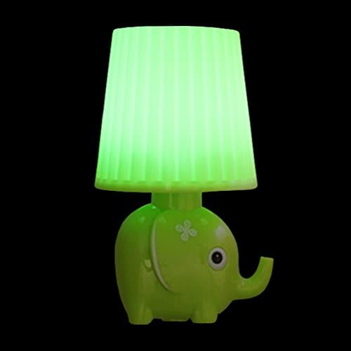 YJY Light Sensor Night Light Lovely Elephant - Intelligent Control LED Wall Lamp Plug in for Baby Child Nursery - Green