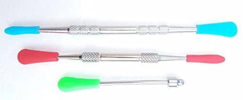 Dab Tool and Carving Tool 3-Piece Dual-Silicone Tip Carving Scraping Wax Element Set with Protective Case