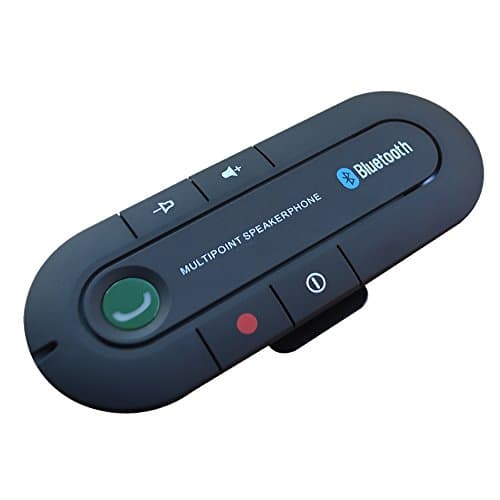 Gycinda Visor Mounted Bluetooth 4.1 Transmitter and Receiver, Hands-free Car Kit Wireless Bluetooth Adapter (black)