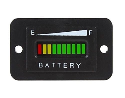 LOOYUAN 48V Battery Indicator Meter Gauge Tri-colors Rectangle Shape For Truck RV Golf