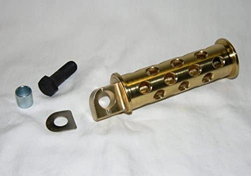 Mr Luckys Solid Brass Drilled Spool Style Kick Starter Pedal for Harley Big Twins, Bobber, Chopper, Retro, Custom