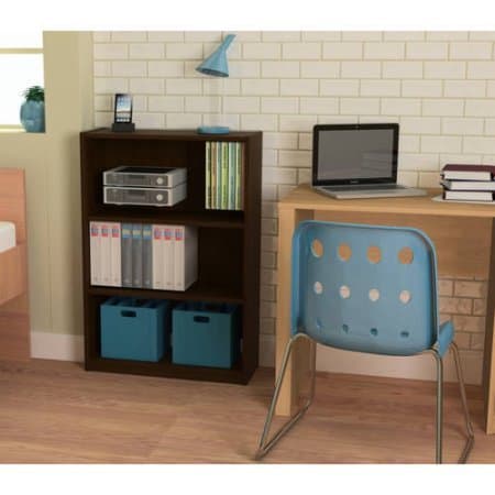 Home Office 3 Shelf Bookcase Multiple Finishes (espresso)