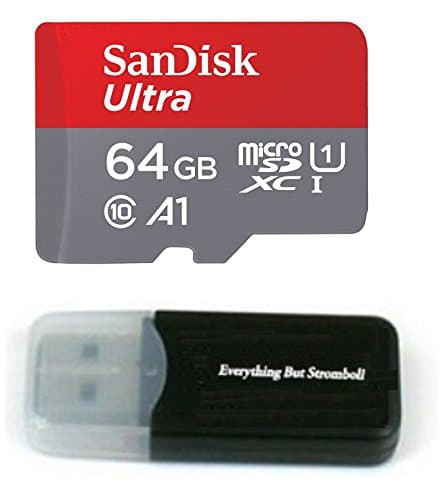 SanDisk 64GB Ultra UHS-I Class 10 Micro SDXC Memory Card works with Sony Xperia XZ2, XZ2 Contact, Xperia L2, XA2, XA2 Ultra, XZ1 Compact Cell Phones with Everything but Stromboli (TM) Card Reader