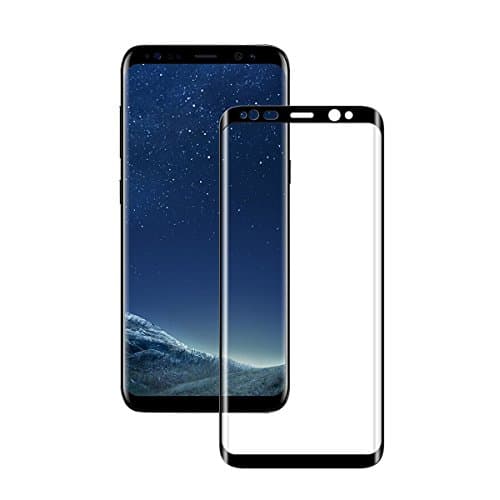 Screen Protector - 4D Full Coverage 9H Hardness Tempered Glass Film No Bubbles Ultra-clear for Samsung Galaxy (Galaxy S8 plus black)