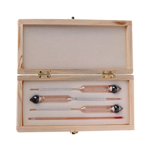 Padory 0-100% Hydrometer Alcoholmeter Tester Set Alcohol Concentration Meter And Thermometer 3 Pcs