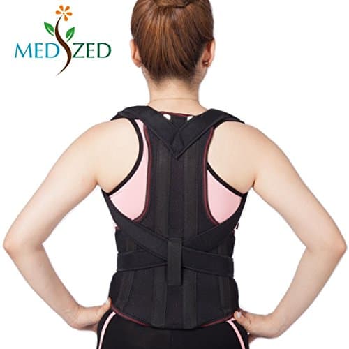 MEDIZED Adjustable Posture Corrector Back Shoulder Waist Support Brace Belt for Men and Women (XL)