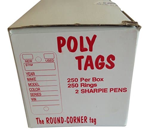 WHITE Versa Tag Versa-Tag POLY Key Tags 250 Rings Markers FREE SAME DAY SHIP!!