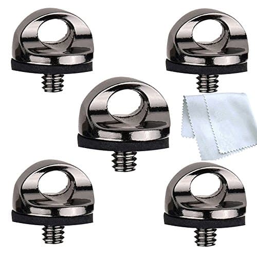 Ruixy Quick Install Metal Screw for Quick Release Neck Strap/R-Strap/Neck Sling Strap Holder - Fits For DSLR/SLR/EVIL Camera - 5 Pieces + Cleaning cloth
