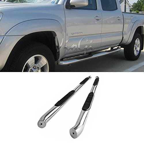 AutoCat Side Step Rails Nerf Bar Running Boards For 05-15 Tacoma Double/Crew Cab (w/ 4 Full Size Doors) 3" SS