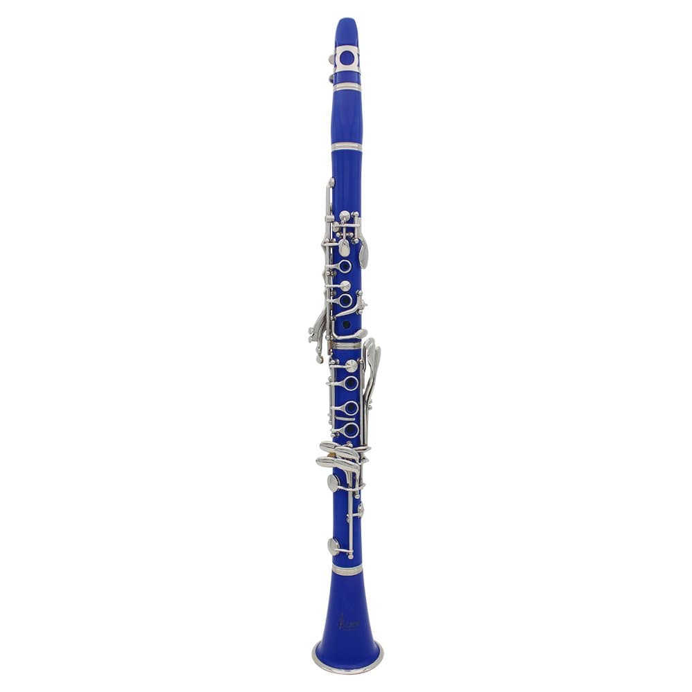 LADE Clarinet ABS 17 Key bB Flat Soprano Binocular Clarinet with Cleaning Cloth Gloves 10 Reeds Screwdriver Reed Case Woodwind Instrument (Blue)