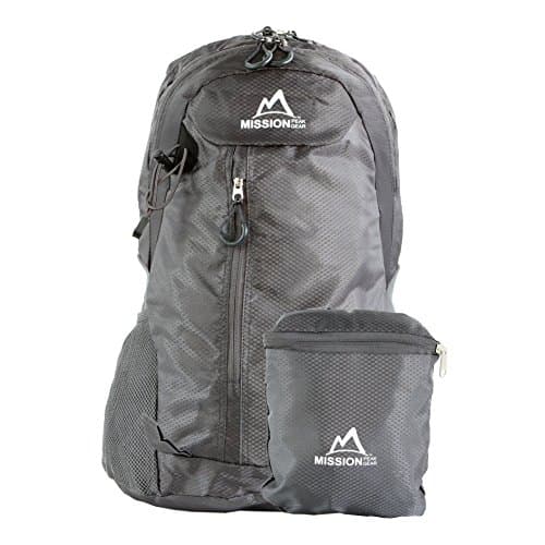 MISSION PEAK GEAR Fast 2100 30L Foldable Packable Hiking Backpack Daypack, Ultra Lightweight,, Durable Light Backpack, Camping, Outdoor, Travel, Biking, School, Carry On Backpack (Slate)