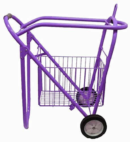 Showman Rolling Saddle Rack Cart with Basket