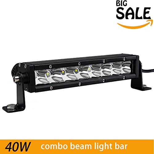 Phenas 9-Inch Single Row CREE LED Lights - 40W 2800LM Spot Driving Fog Light for Off-Road Jeeps, SUVs, Boats and More, Waterproof IP67-2 Year Warranty