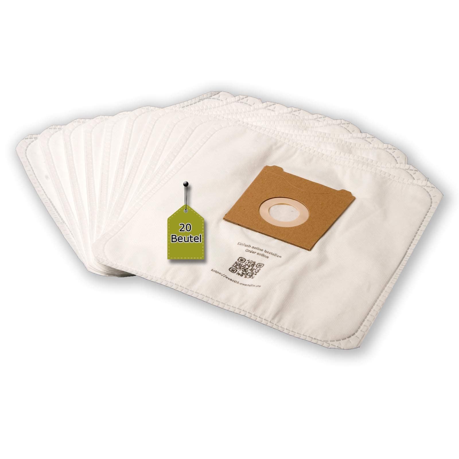 eVendix Vacuum cleaner bag suitable for Siemens VSQ4GP1264 Q 4.0 | 20 dust bags + 2 micro-filters | Similar to original bags: VZ 52 AF EFD, type D, E, F