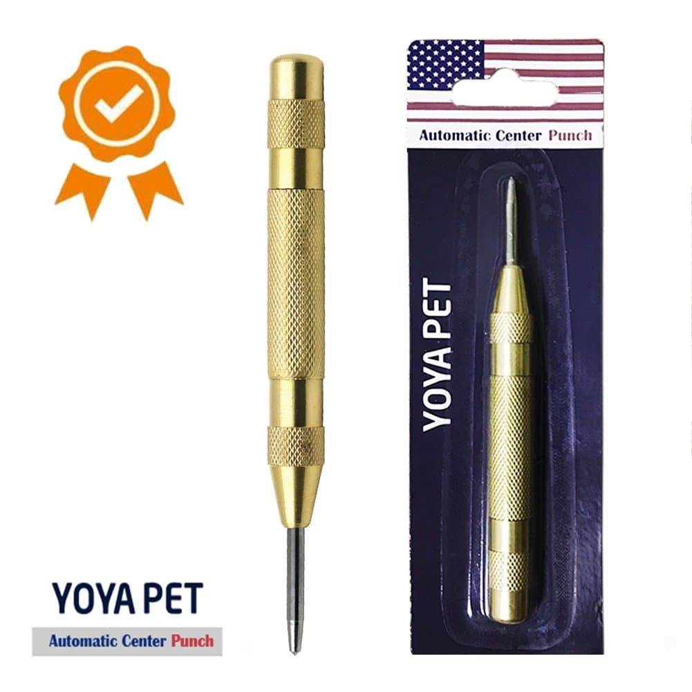 Automatic Center Punch 5 inch,Determine Drilling Position for Steel, Wood, Plastic (Automatic Center Punch)