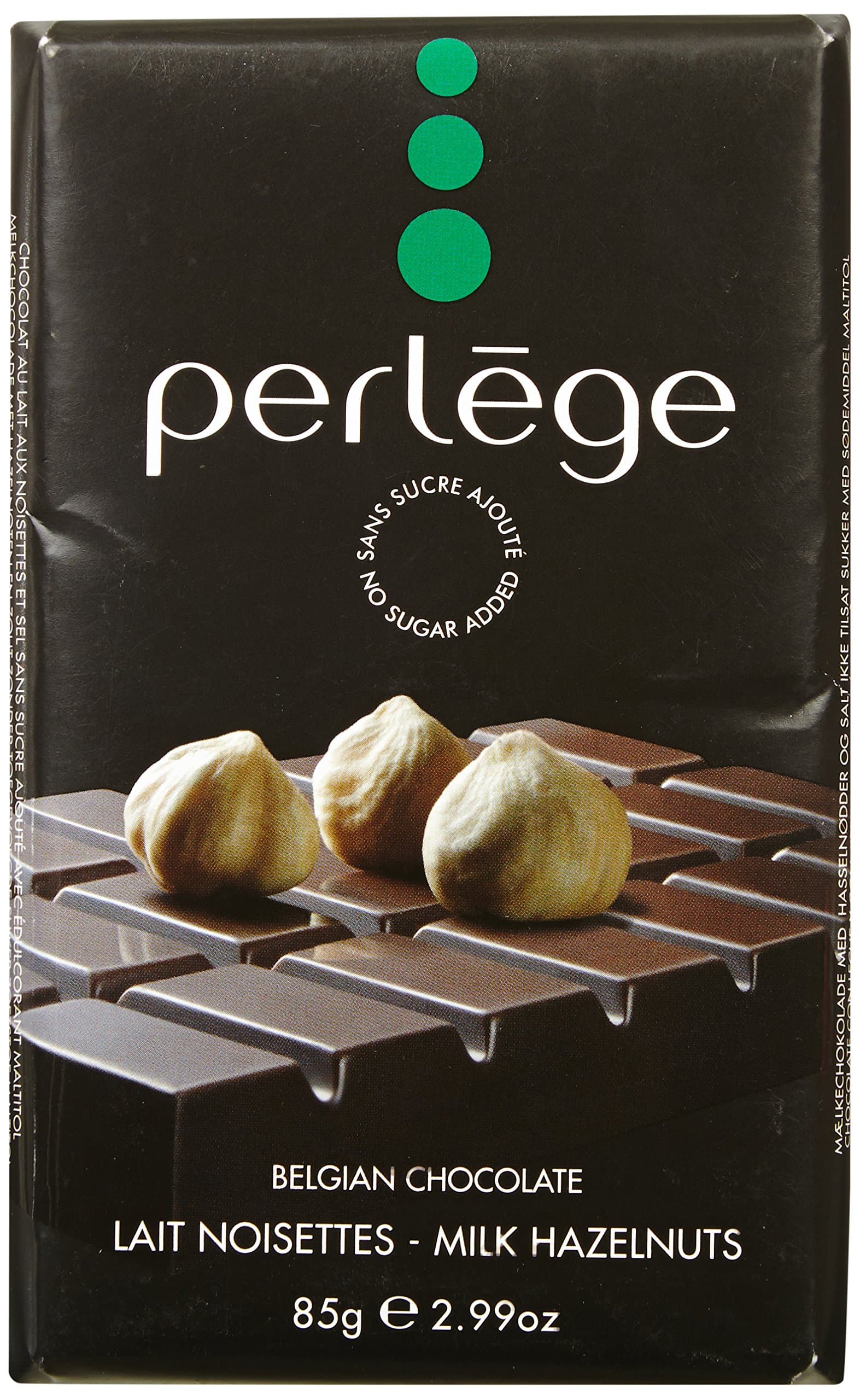 Stevia milk Chocolate with hazelnuts and salt