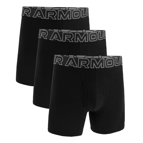 Under Armour Mens PERFORMANCE COTTON - SOLID 6" inches Underwear (pack of 3)