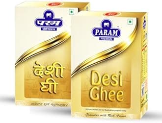 Param Desi Ghee 500ML (Pack of 2) | Pure Traditional Indian Ghee with Rich Aroma & Granular Texture | Gas Chromatography Tested | Boosts Digestion & Immunity