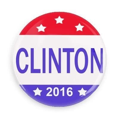 Hillary Clinton 5 pack Buttons Pins Large Size 2016 Pinback